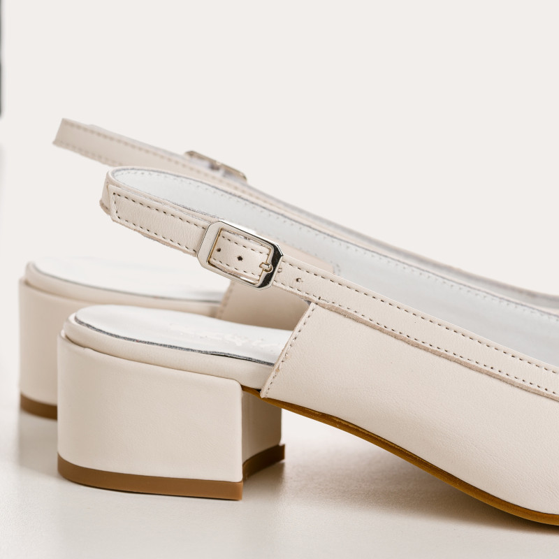 Ballerinas Reese leather | Elegance and Comfort with Slingback Bride - Reqins