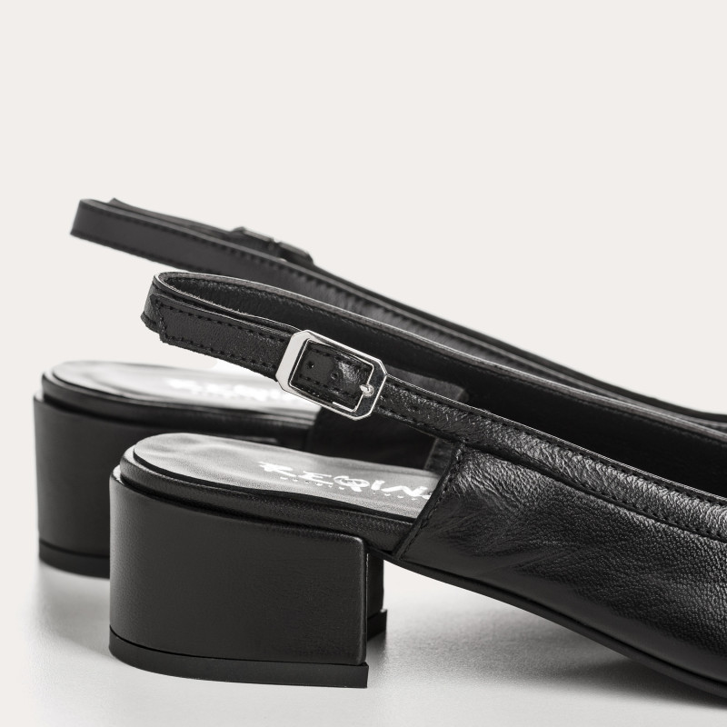 Ballerines Reese en cuir | Élégance et confort avec bride slingback – Reqins