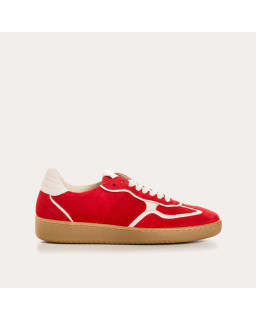 Sneakers for women with velvet leather laces and smooth leather