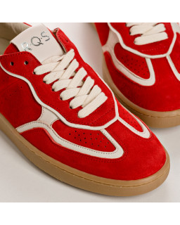 Sneakers for women with velvet leather laces and smooth leather