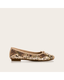 Ballerine python métallisé - HARMONY | Reqins