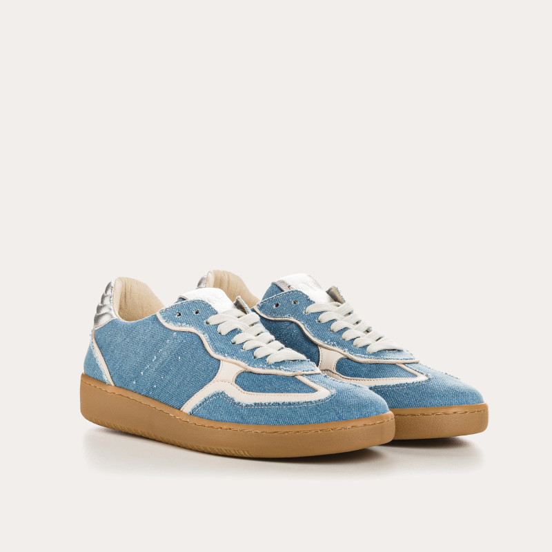 Baskets en denim et cuir | Style casual chic Reqins