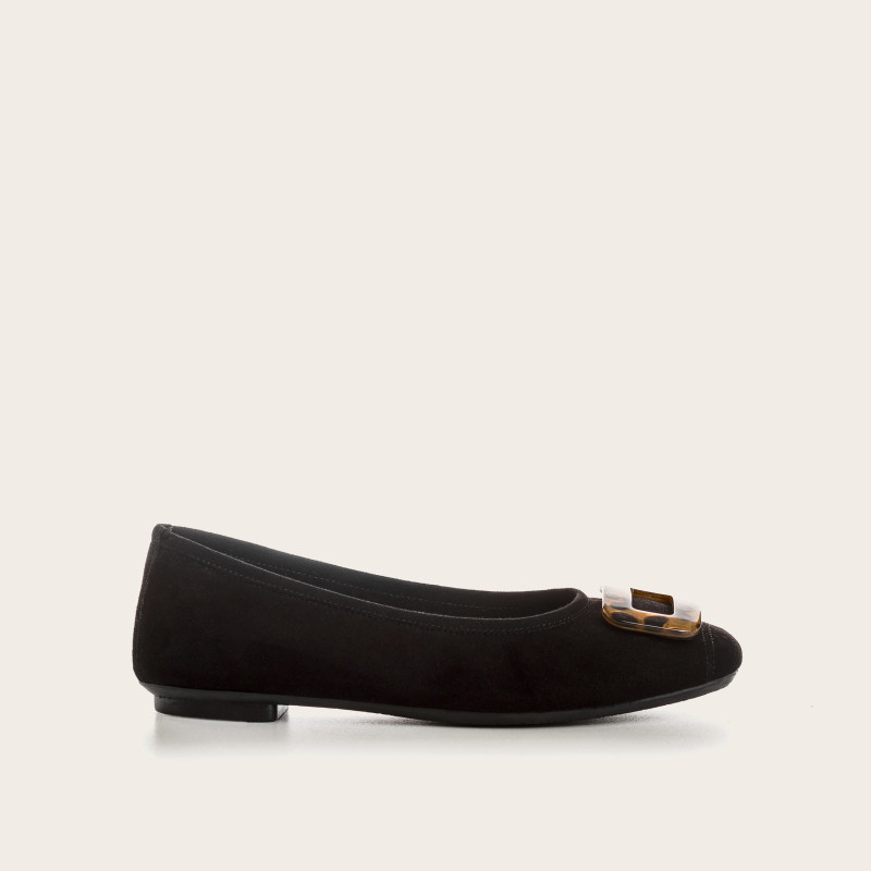 Ballerines Halmane en cuir velours | Reqins
