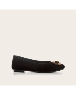 Ballerines Halmane en cuir velours | Reqins