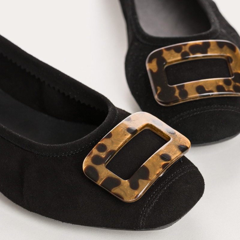 Ballerines Halmane en cuir velours | Reqins
