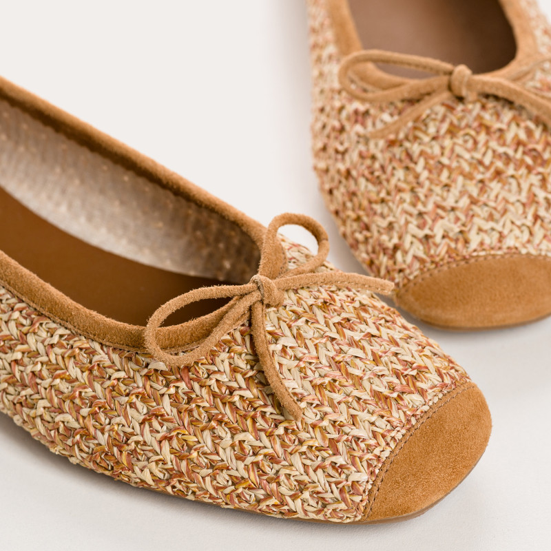 Ballerines femme en paille naturelle – Modèle Harmony | Reqins