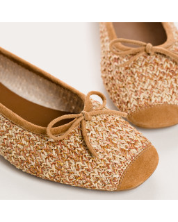 Ballerines femme en paille naturelle – Modèle Harmony | Reqins