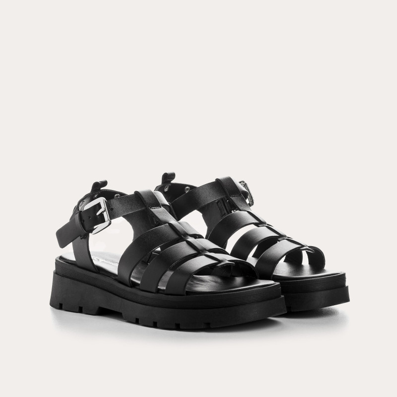 Luxor Sandals - Women's Shoes Chunky Sole Leather | Reqins