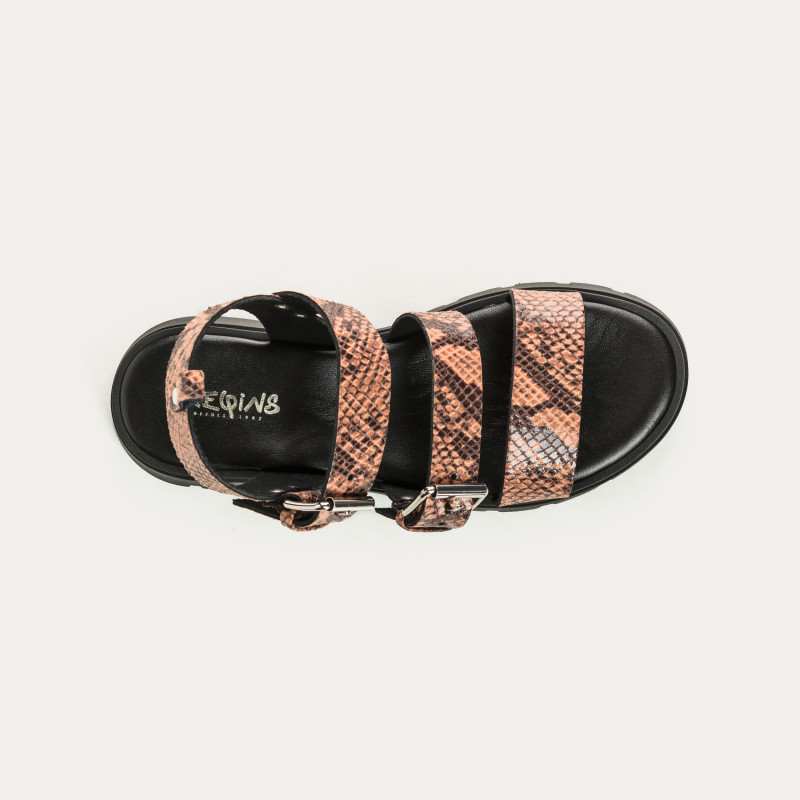 Sandales Logan Python en cuir - Reqins