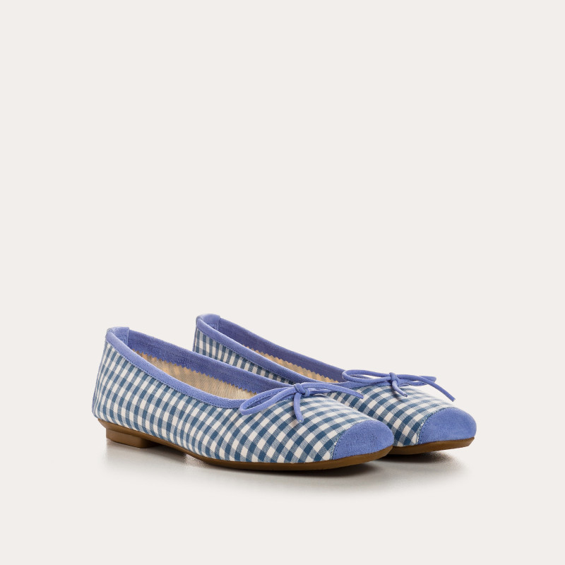 Ballerinas Women Vichy Velvet Leather - Harmony | Reqins