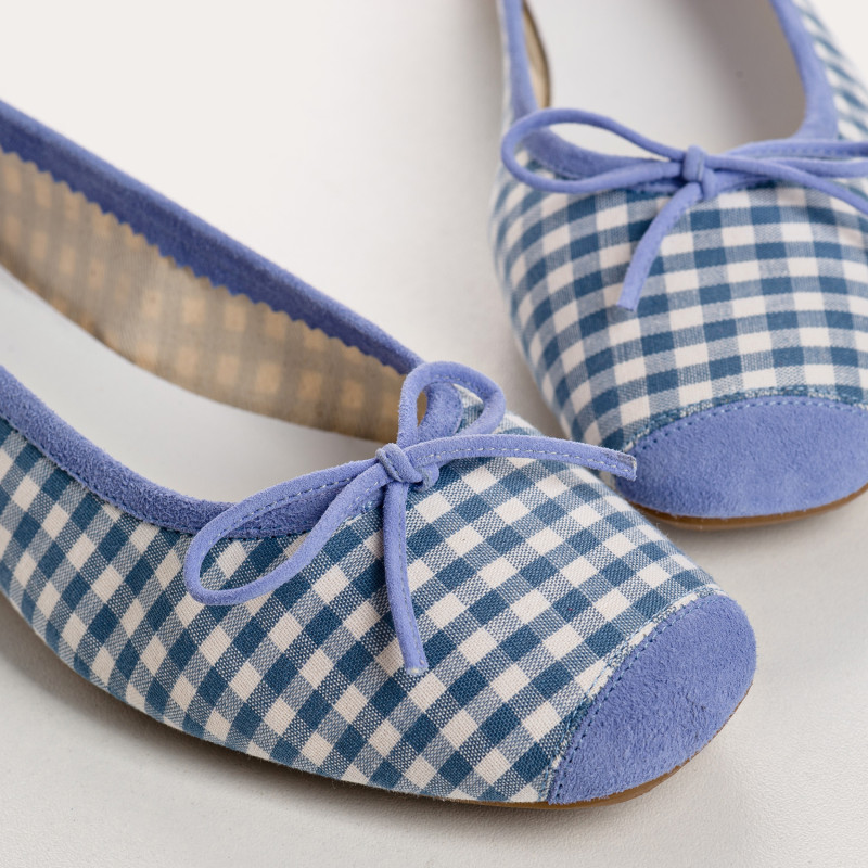 Ballerinas Women Vichy Velvet Leather - Harmony | Reqins