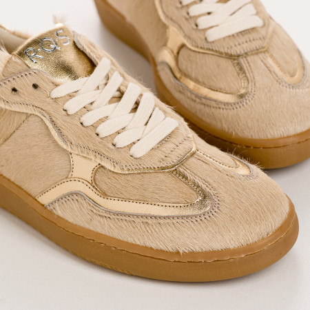 Baskets Athena Horsy en cuir et velours - Reqins