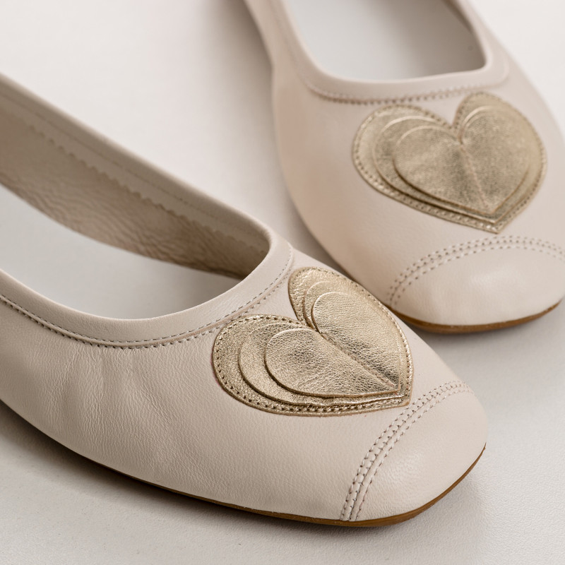 Leather Holove Ballerinas | Reqins