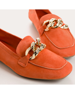 Hilda leather moccasins velvet | Elegance & Comfort - Reqins