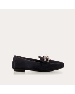 Hilda leather moccasins velvet | Elegance & Comfort - Reqins
