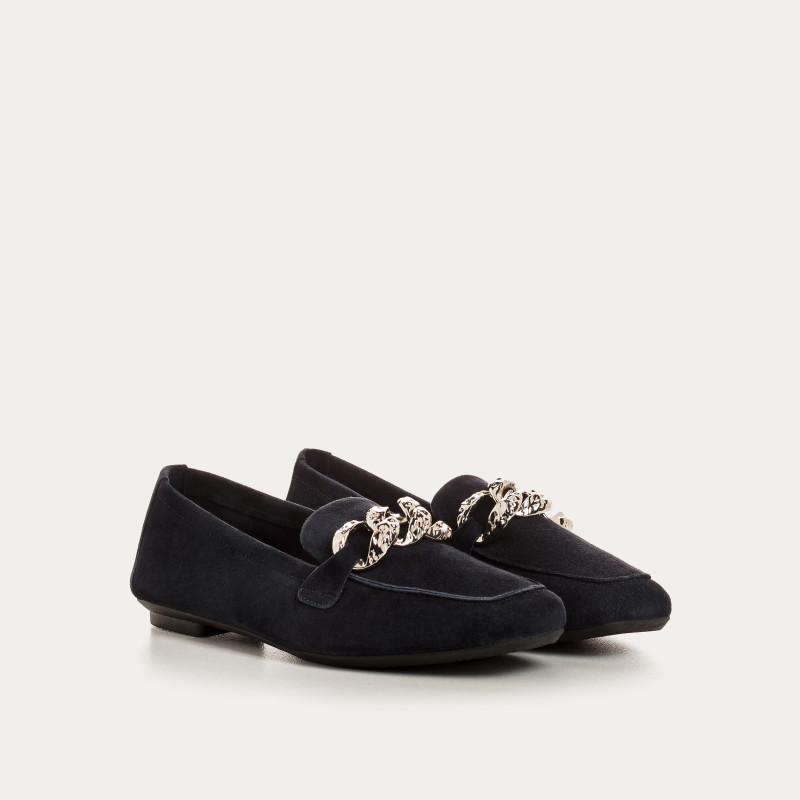 Hilda leather moccasins velvet | Elegance & Comfort - Reqins