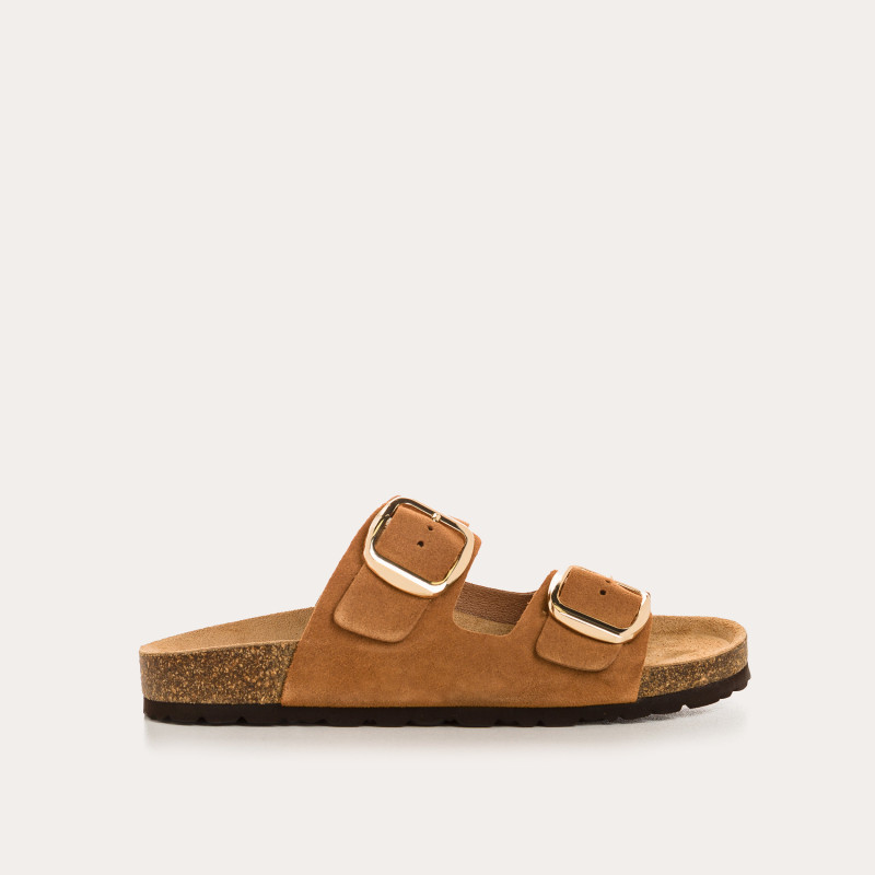 Mules Mercure en cuir velours - Confort et style - Reqins