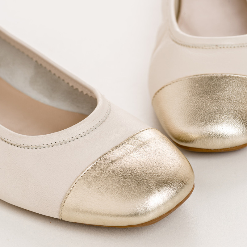 Ballerines Halcine Bicolores en cuir | Élégance et confort – Reqins