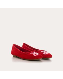 Ballerinas Hopa Velvet Leather and Leather - Reqins