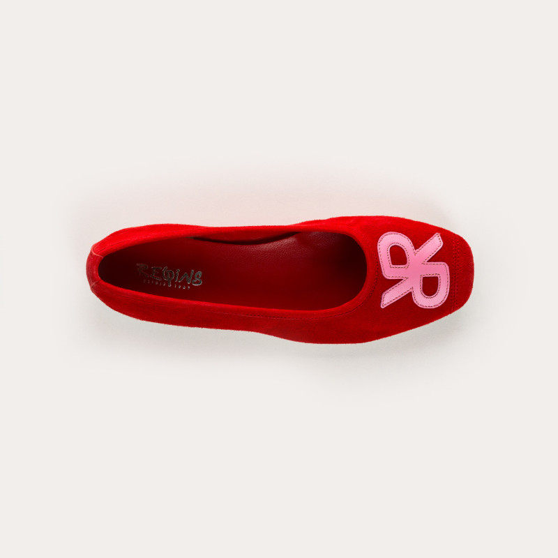 Ballerinas Hopa Velvet Leather and Leather - Reqins