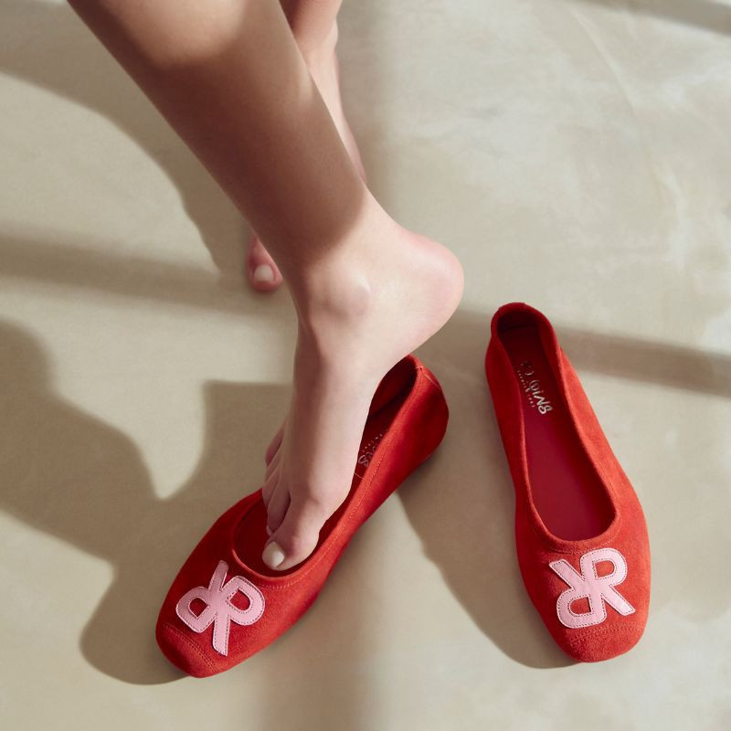 Ballerinas Hopa Velvet Leather and Leather - Reqins