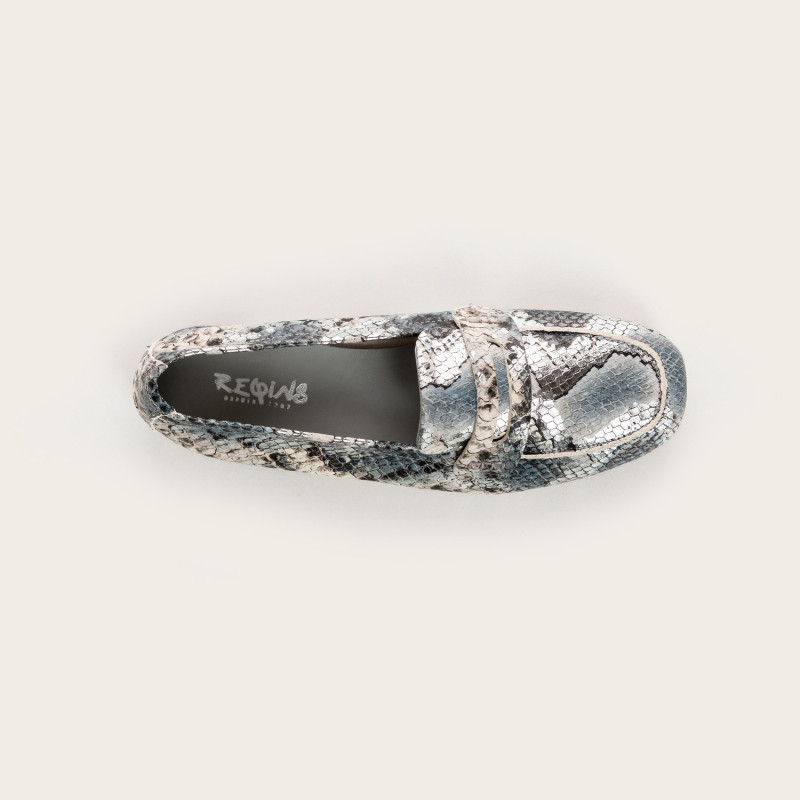 Loafers Hema Snake in embossed leather - Reqins