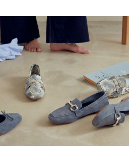 Mocassins Hema Serpent en cuir embossé - Reqins