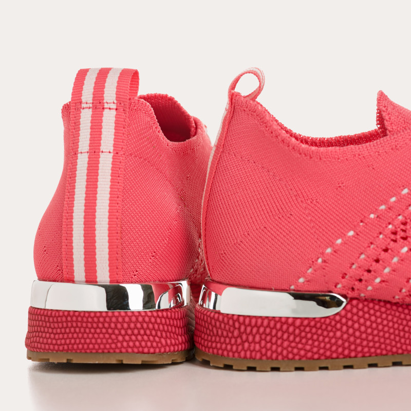 Baskets pour femme à lacets en lycra kaki