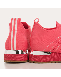 Baskets pour femme à lacets en lycra kaki