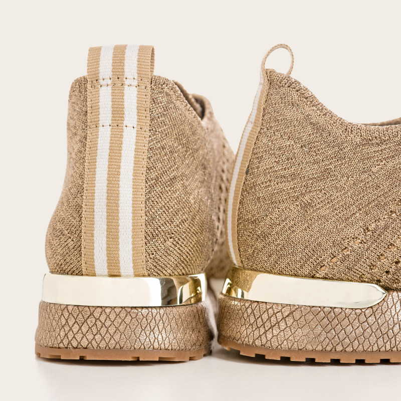 Baskets à lacets en lycra irisé pour femme