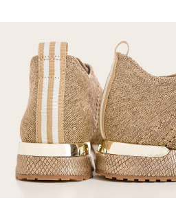 Baskets à lacets en lycra irisé pour femme