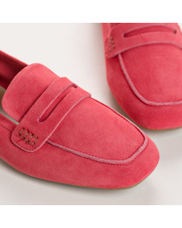 COLLAGE MOCASSINS SQUARE TOP OF VELVET LEATHER