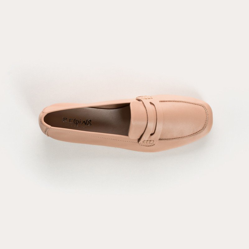 Moccasins College with a square leather