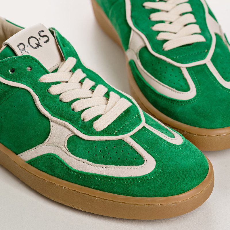 Sneakers for women with velvet leather laces and smooth leather