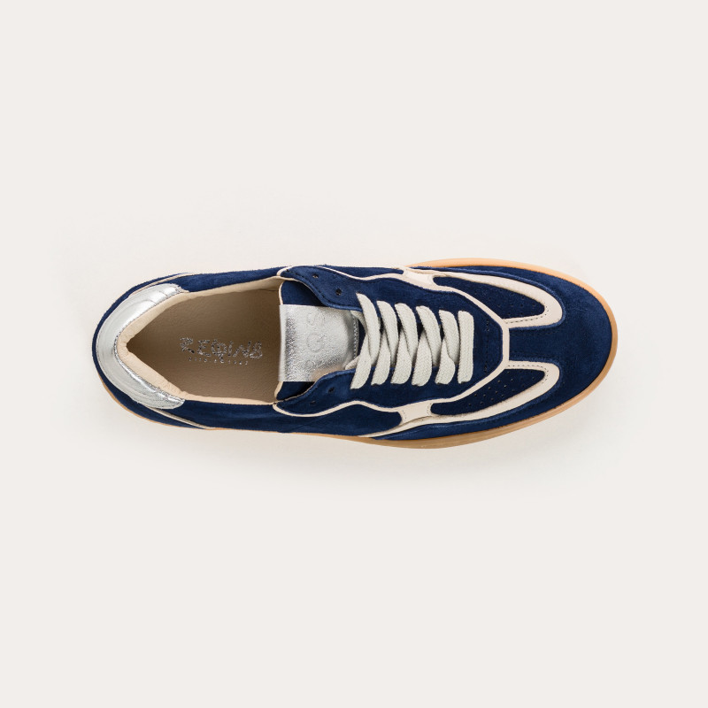 Sneakers for women with velvet leather laces and smooth leather