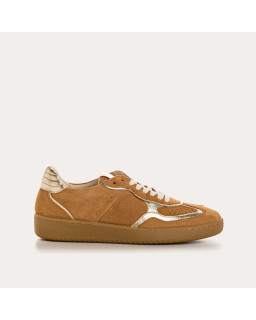 Sneakers for women with velvet leather laces and smooth leather