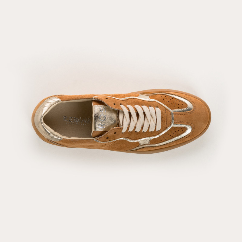 Sneakers for women with velvet leather laces and smooth leather