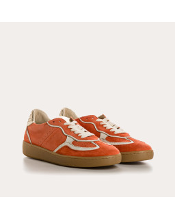 Sneakers for women with velvet leather laces and smooth leather