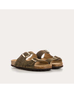 Nilah velvet leather sandals | Comfort & Elegance - Reqins