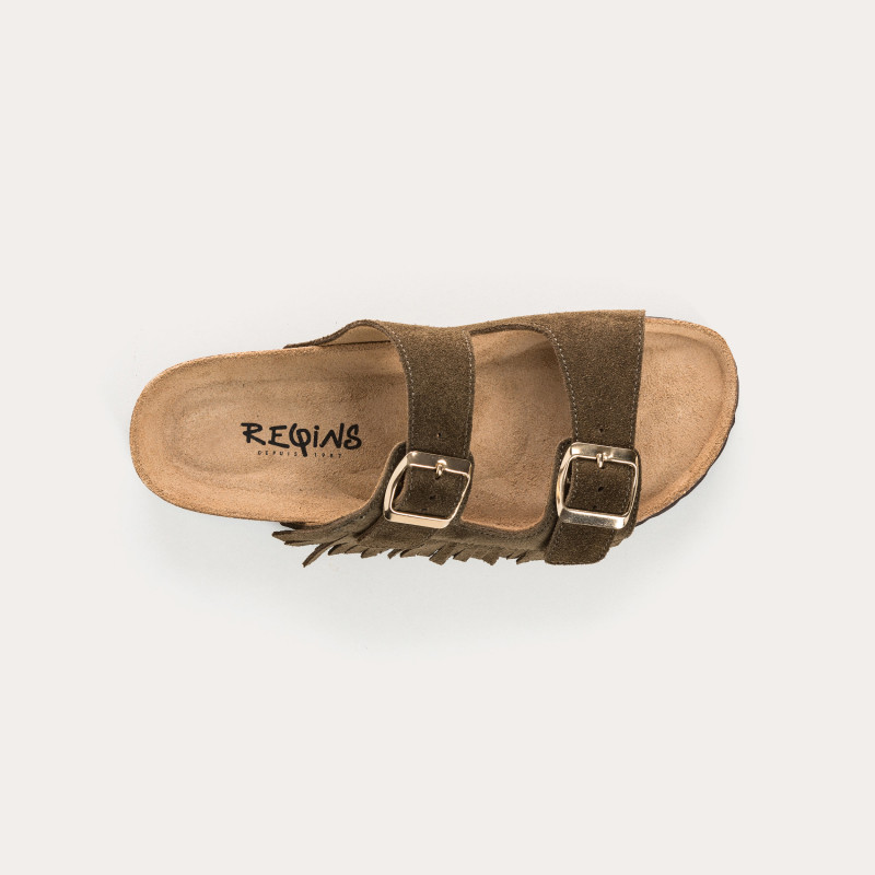 Nilah velvet leather sandals | Comfort & Elegance - Reqins