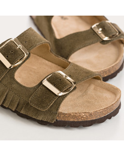 Sandales Nilah en cuir velours | Confort & élégance – Reqins