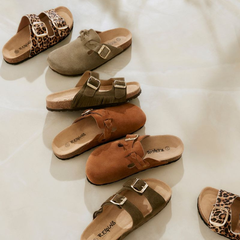 Nilah velvet leather sandals | Comfort & Elegance - Reqins