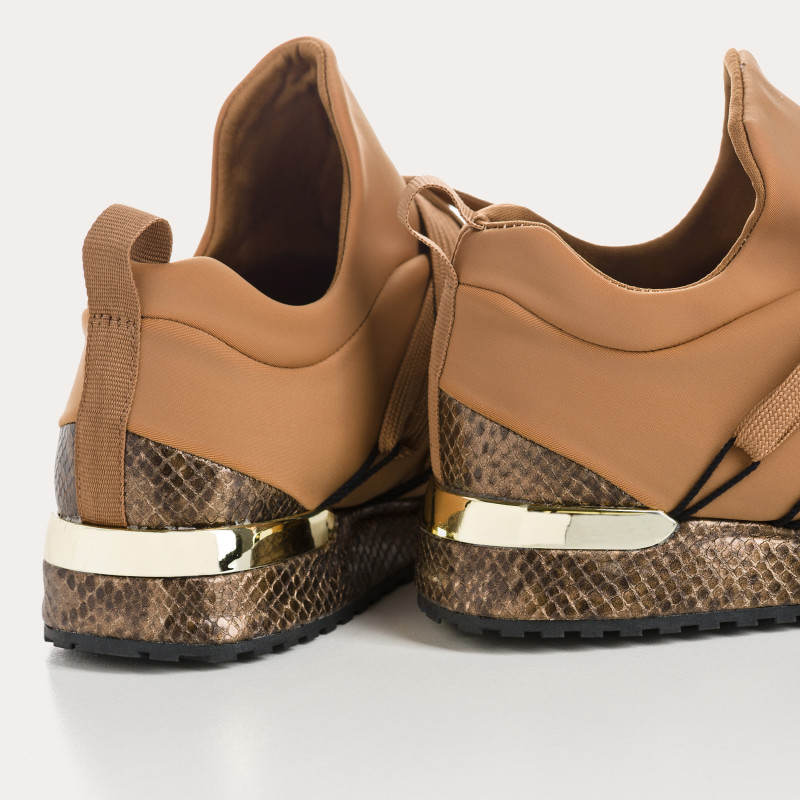 Baskets à lacets en lycra pour femme