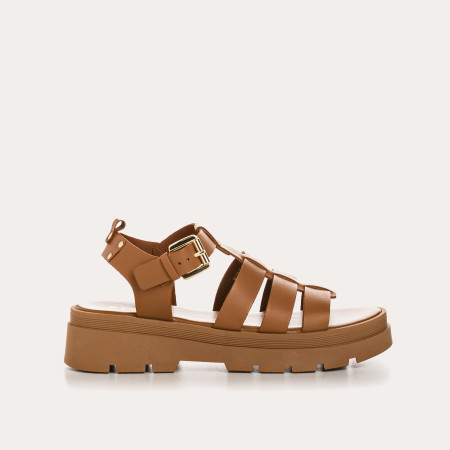 Sandales LOUXOR - chaussures femme semelle chunky cuir | REQINS