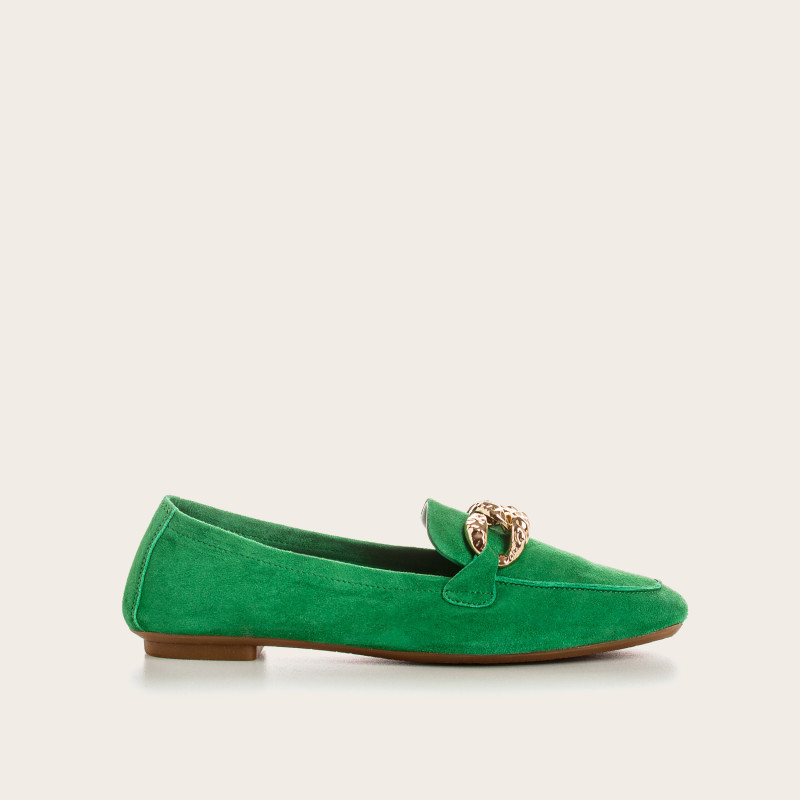 Hilda leather moccasins velvet | Elegance & Comfort - Reqins