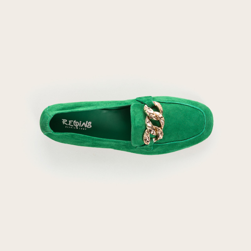 Hilda leather moccasins velvet | Elegance & Comfort - Reqins