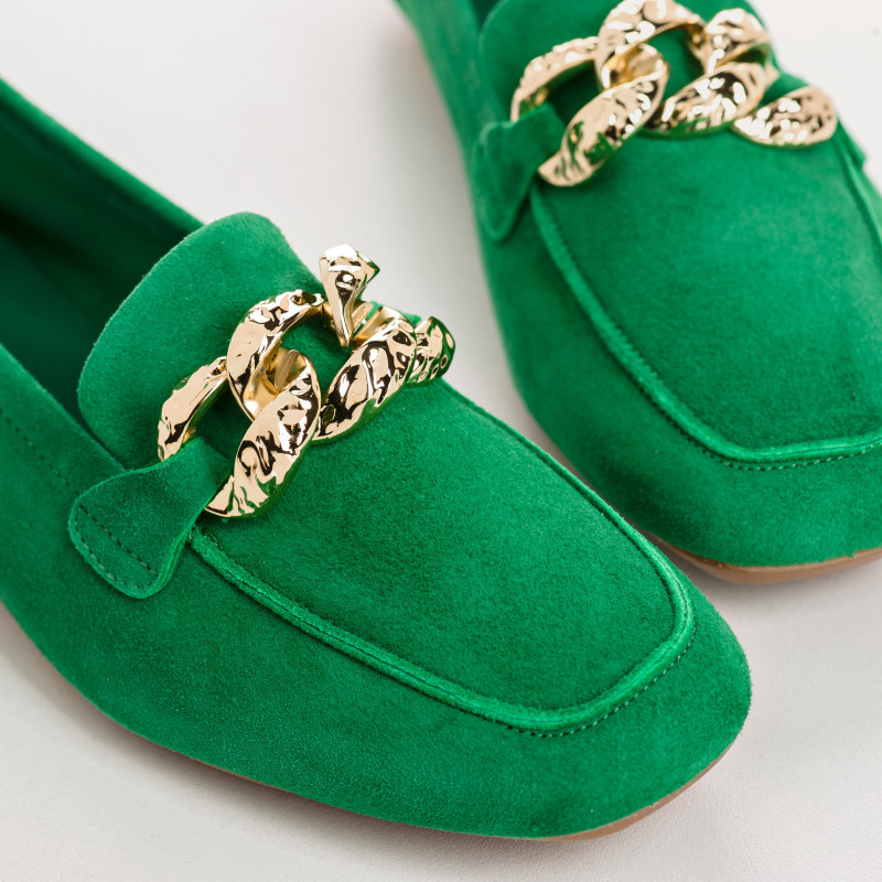 Hilda leather moccasins velvet | Elegance & Comfort - Reqins