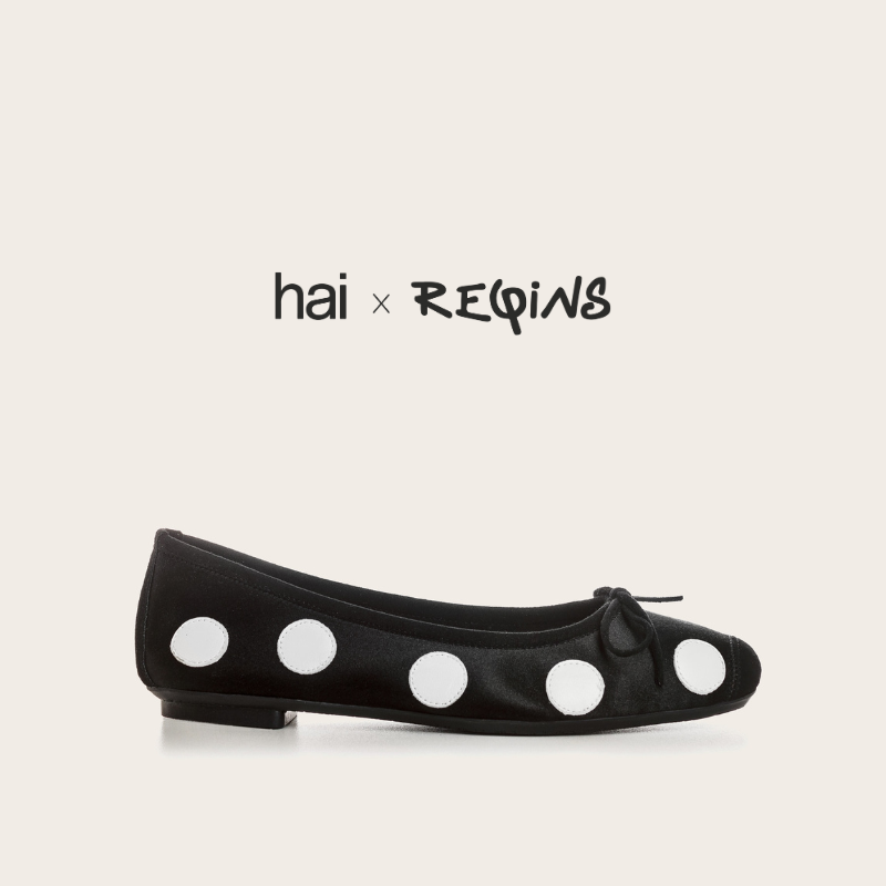Ballerinas Harmony Pois Silk Black Dot Silk | Reqins
