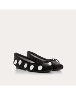Ballerinas Harmony Pois Silk Black Dot Silk | Reqins