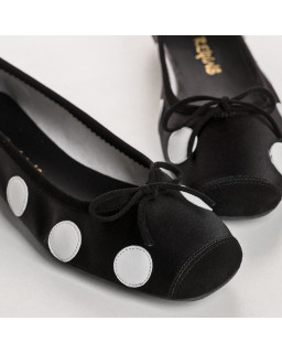 Ballerinas Harmony Pois Silk Black Dot Silk | Reqins